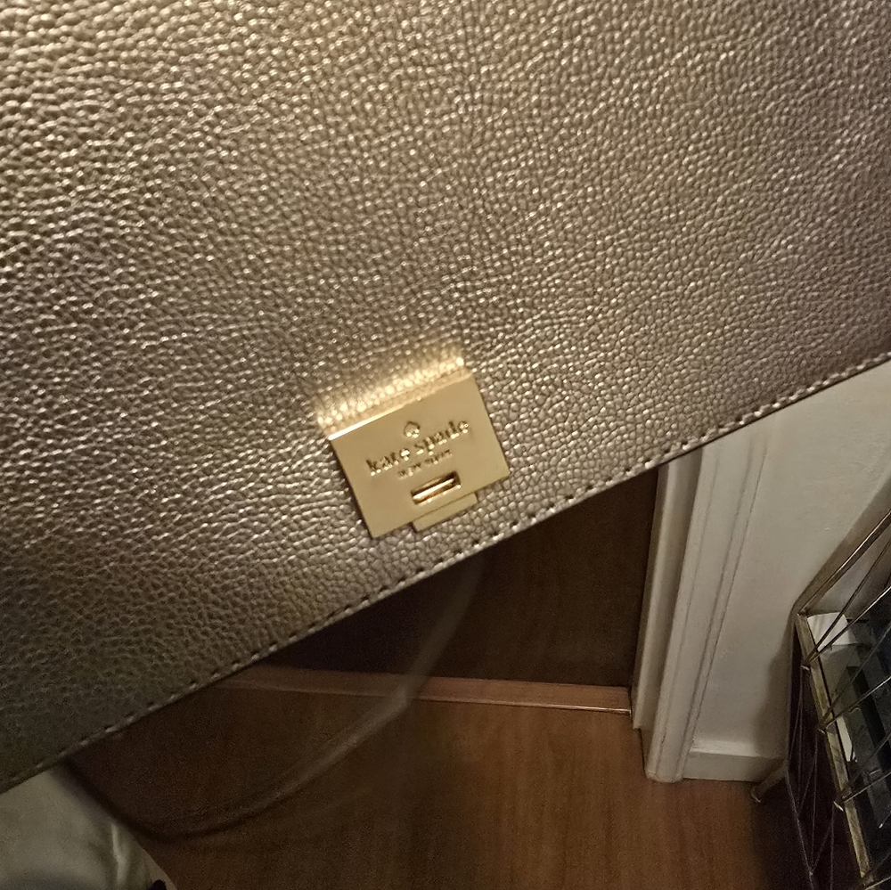 Kate Spade Medium Maisie Patterson Drive Embellished Gold Crossbody Bag - Picture 9 of 12
